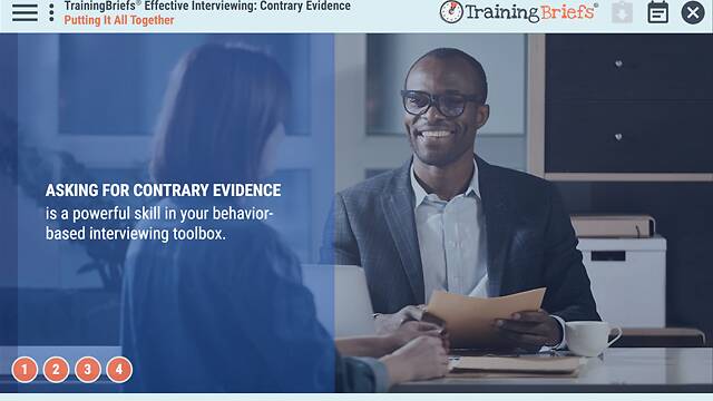 TrainingBriefs® Effective Interviewing: Contrary Evidence