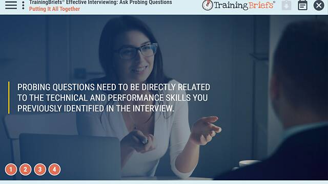 TrainingBriefs® Effective <mark>Interviewing</mark>: Ask Probing Questions