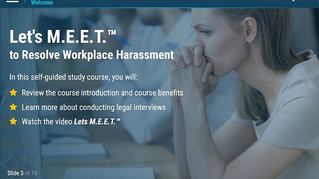 Let's M.E.E.T.™ to Resolve Workplace Harassment (eLearning Classic)