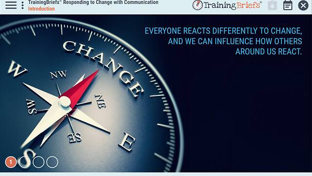 TrainingBriefs® Responding to Change with <mark>Communication</mark>