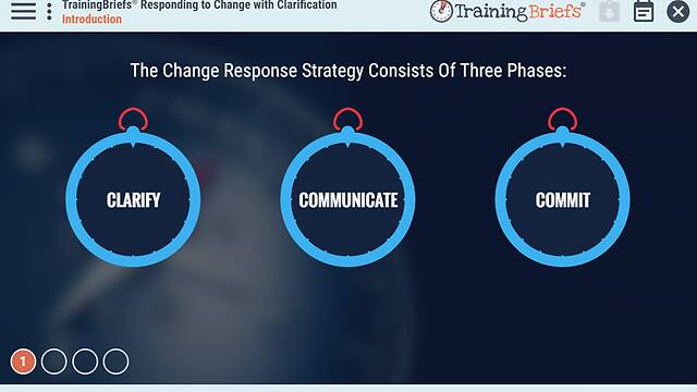 TrainingBriefs® Responding to <mark>Change</mark> with Clarification