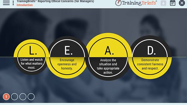 TrainingBriefs® Reporting Ethical Concerns (for Managers)