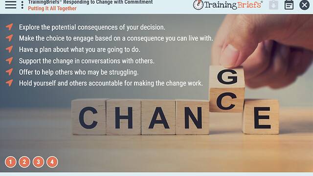 TrainingBriefs® Responding to Change with Commitment