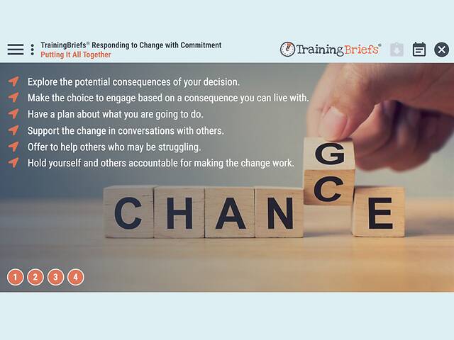 TrainingBriefs® Responding to Change with Commitment