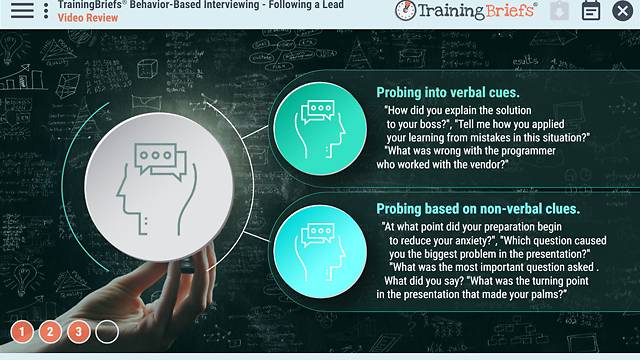 TrainingBriefs® Behavior-Based <mark>Interviewing</mark> – Following a Lead