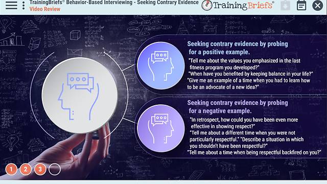 TrainingBriefs® Behavior-Based Interviewing – Seeking Contrary Evidence