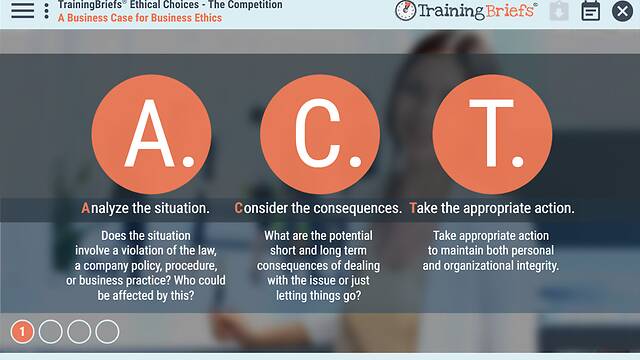 TrainingBriefs® Ethical Choices - The Competition