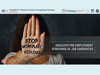 TrainingBriefs® Violence Prevention: Pre-Employment Screening