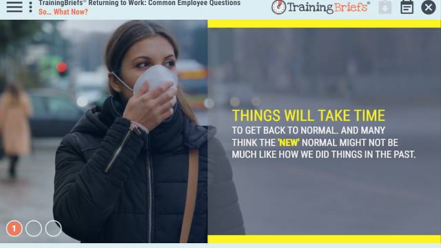 TrainingBriefs® Returning to Work: Common Employee Questions