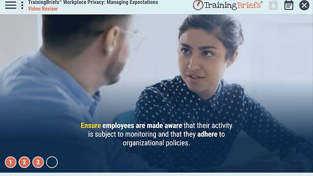 TrainingBriefs® Workplace Privacy: Managing Expectations
