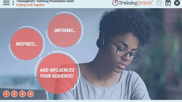 TrainingBriefs® Outlining Presentation Intent