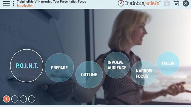 TrainingBriefs® Narrowing Your Presentation Focus