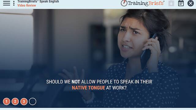 TrainingBriefs® Speak English!