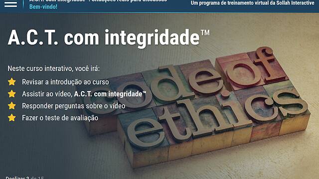 A.C.T. with Integrity™ Real Situations for Discussion (Portuguese-Brazilian)