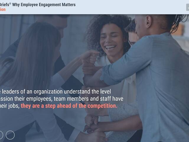 TrainingBriefs® Why Employee Engagement Matters