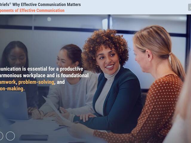 TrainingBriefs® Why Effective Communication Matters