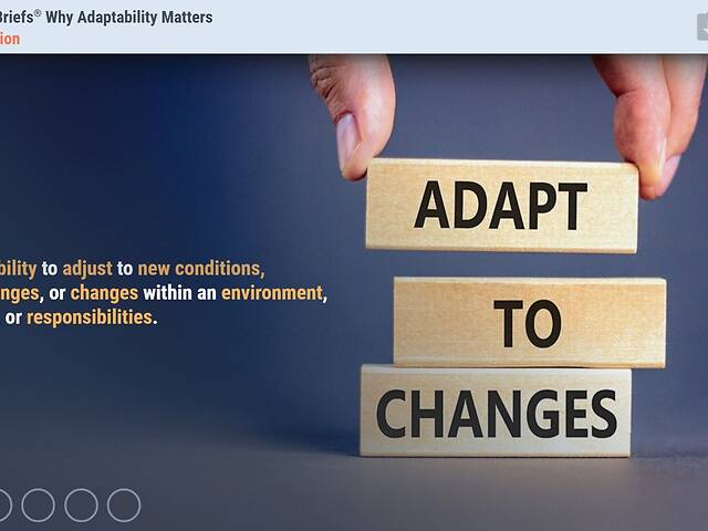 Training Briefs® Why Adaptability Matters