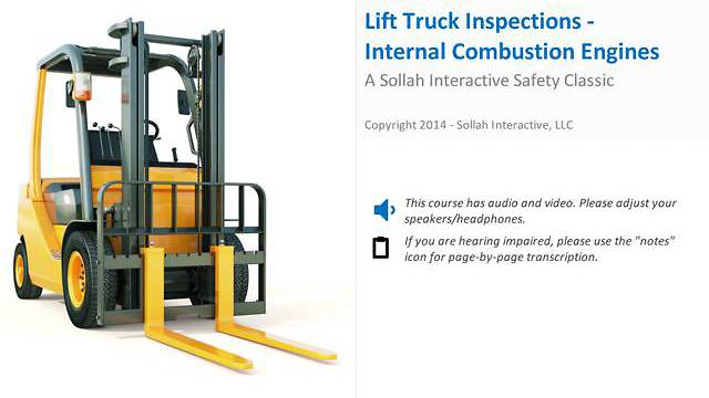 Lift Truck Inspection: Internal Combustion Engines™