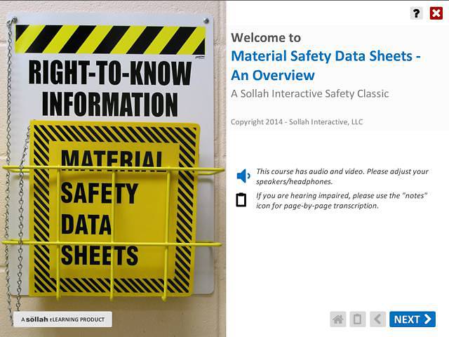 Material Safety Data Sheets: An Overview™