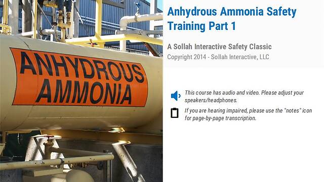 Anhydrous Ammonia <mark>Safety</mark> Training™ - Part 1