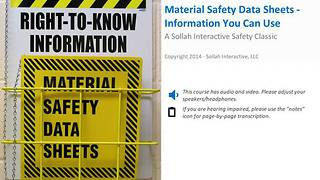 Material Safety Data Sheets - Information You Can Use™