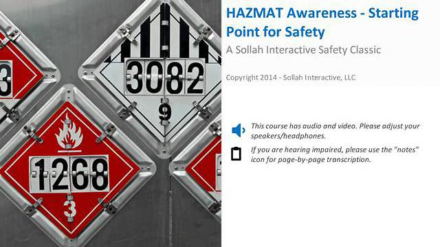 HAZMAT Awareness - Starting Point for <mark>Safety</mark>™