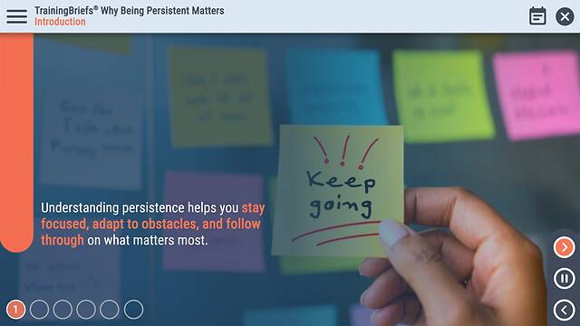 TrainingBriefs® Why Being Persistent Matters