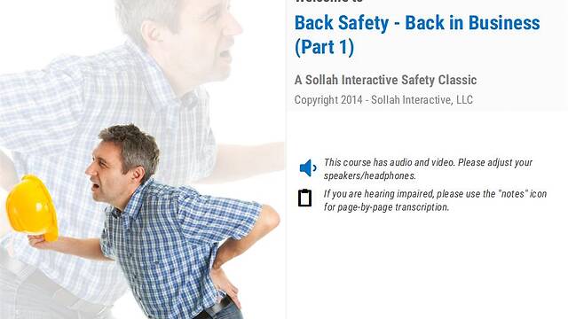 Back Safety - Back in Business™ (Part 1)