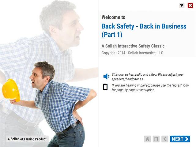 Back Safety - Back in Business™ (Part 1)