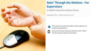 Goin’ Through the Motions™ - For Supervisors