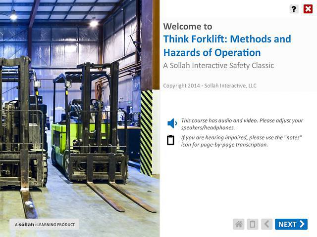 Think Forklift: Methods and Hazards of Operation™ - Safety Classic