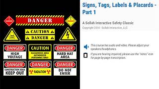 Signs, Tags, Labels & Placards™ - Part 1