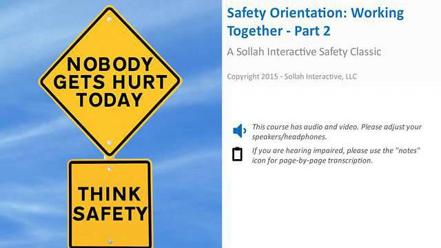 <mark>Safety</mark> Orientation - Working Together™ - Part 2