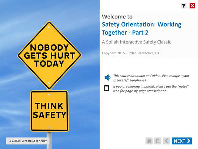 Safety Orientation - Working Together™ - Part 2