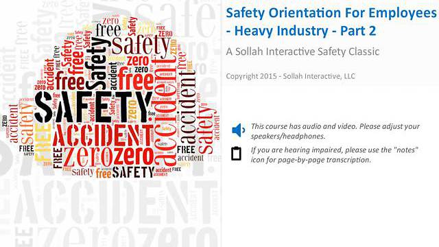 Safety Orientation for Employees - Heavy Industry™ - Part 2