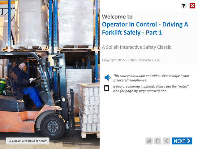 Operator In Control – Driving A Forklift Safely™ - Part 1