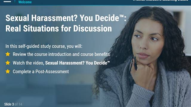Sexual <mark>Harassment</mark>? You Decide.™ Real Situations for Discussion