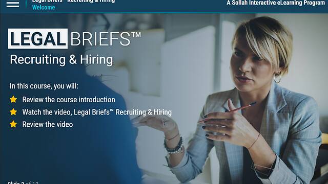 Legal Briefs™ Recruiting & Hiring: A Manager's Guide to Staying Out of Court