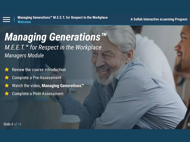 Managing Generations: M.E.E.T. for Respect in the Workplace™