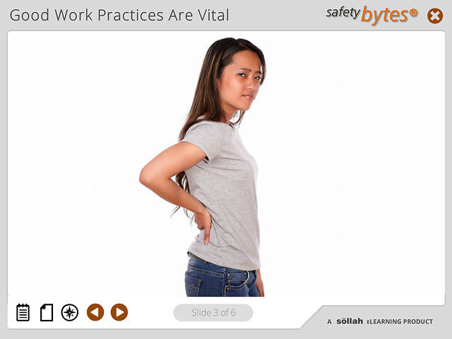 SafetyBytes® - Preventing Ergonomic Disorders: Good Work Practices