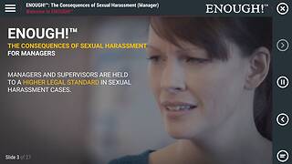 ENOUGH!™ The Consequences of Sexual Harassment (for Managers)