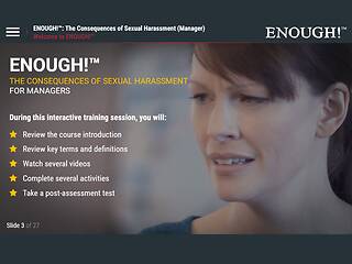 ENOUGH!™ The Consequences of <mark>Sexual Harassment</mark> (for Managers)