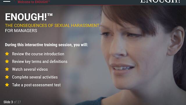 ENOUGH!™ The Consequences of <mark>Sexual Harassment</mark> (for Managers)