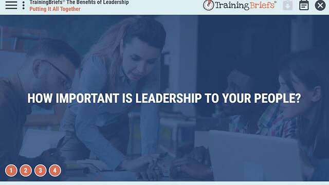 TrainingBriefs® The Benefits of <mark>Leadership</mark>
