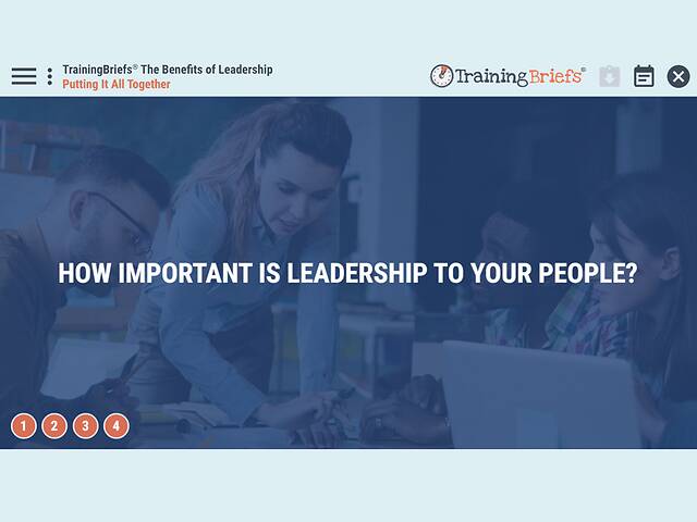 TrainingBriefs® The Benefits of Leadership